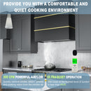 Akicon 30" Stainless Steel Wall Mount Range Hood with 600 CFM Vent Hood