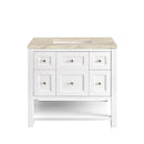 James Martin Breckenridge 36" Single Bathroom Vanity, Bright White