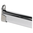 SM08 Oval Wardrobe Rail End Brackets Steel Closet Rod Socket Holder Pair