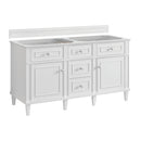 James Martin Lorelai 60" Double Bathroom Vanity, Bright White