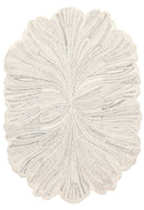 Snow Bloom Beige Hand Tufted 5x7 Wool Area Rug