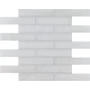 Snow White Honed Staggered Joint Marble Mosaics 12x12