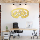 Snow Mountain Goggles Metal Wall Art – Ski Lodge Winter Sports Wall Decor