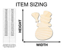 Unfinished Wood Snowman Shape - Winter Craft - up to 46"