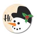 Unfinished Wood Snowman Hi Door Sign Kit | Wood Craft Cutouts | 1/4" Thick |