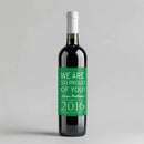 So Proud Graduation Wine Label