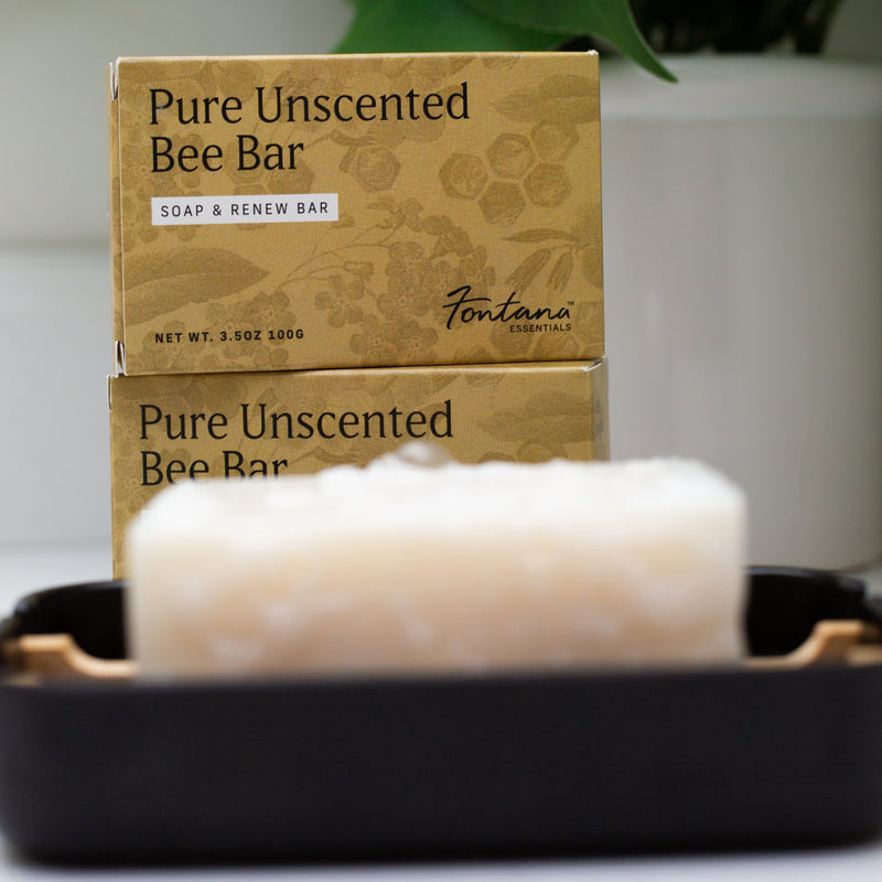 Pure Unscented Bee Bar Soap With Honey