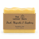 Handmade Soap | Peach, Magnolia & Raspberry | 4 oz | The Lather Barn