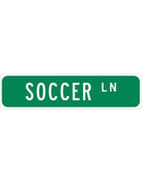 Soccer Street Sign Metal Sign