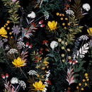 Soft and Gentle Dark Garden Flowers Wallpaper