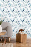 Soft Blue Flowers Wallpaper