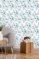 Soft Blue Flowers Wallpaper