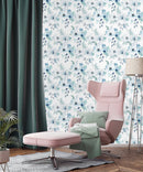 Soft Blue Flowers Wallpaper