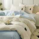 Soft cream cotton bedding set bedroom duvet with pillowcases