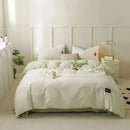 Soft cream cotton bedding set bedroom duvet with pillowcases