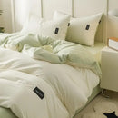 Soft cream cotton bedding set bedroom duvet with pillowcases