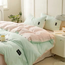 Soft cream cotton bedding set bedroom duvet with pillowcases