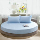 Soft dark gray cotton round bed sheet set bedroom bedding