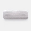 Soft gray blush & blue cotton waffle towel bath set for bathroom