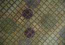 Soft Green, Olive and Purple Geometrical Polka Dot 5x8 Hand knotted Rug