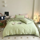 Soft lavender cotton queen bedding set bedroom satin finish duvet cover