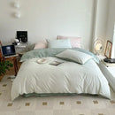Soft lavender cotton queen bedding set bedroom satin finish duvet cover
