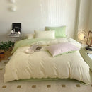 Soft lavender cotton queen bedding set bedroom satin finish duvet cover