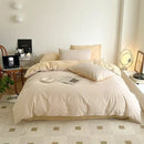 Soft lavender cotton queen bedding set bedroom satin finish duvet cover