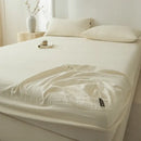 Soft light gray cotton fitted sheet bedroom bed cover