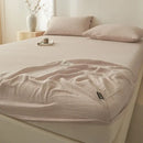 Soft light gray cotton fitted sheet bedroom bed cover