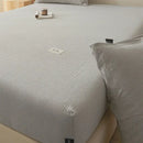Soft light gray cotton fitted sheet bedroom bed cover