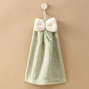Soft pastel bowknot microfiber hand towels for kitchen and bathroom