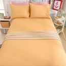 Soft yellow & beige cotton fitted sheet bedroom bedding