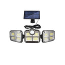 Solar Lamp Outdoor Flood Light with Motion Sensor, 3 Heads, IP65 Waterproof