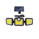 Solar Lamp Outdoor Flood Light with Motion Sensor, 3 Heads, IP65 Waterproof
