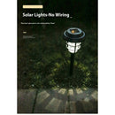 Solar LED Light for Garden with Modern Stripe Design for Outdoors