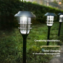 Solar LED Light for Garden with Modern Stripe Design for Outdoors