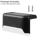 Solar Step Light Set of 4 with Warm LED and Weatherproof Design