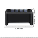 Solar Step Light Set of 4 with Warm LED and Weatherproof Design