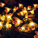 Solar String LED Lights with Bee Design for Garden, Party & Holiday Decor - Discontinued