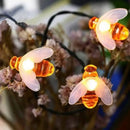 Solar String LED Lights with Bee Design for Garden, Party & Holiday Decor - Discontinued