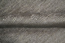 Modern Solid 2x3 Gray Hand Knotted Entryway Silk Area Rug