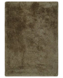 Solid 3x5, 4X6 and 5x7 Hand Woven Shag Brown Soft Viscose Area Rug