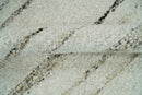Solid Ivory and brown Woolen Chunky and Soft Berber Area Rug