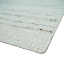 Solid Ivory and brown Woolen Chunky and Soft Berber Area Rug
