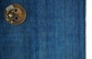 Solid Blue Hand knotted Contemporary 8x10 wool Area Rug