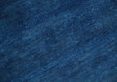 Solid Blue Hand knotted Contemporary 8x10 wool Area Rug