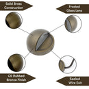 Solid Brass Half Moon Puck Light Fixture