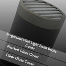Solid Brass Louvered PAR36 In-ground Well Light Cover Kit