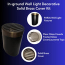 Solid Brass Louvered PAR36 In-ground Well Light Cover Kit